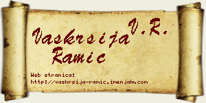 Vaskrsija Ramić vizit kartica